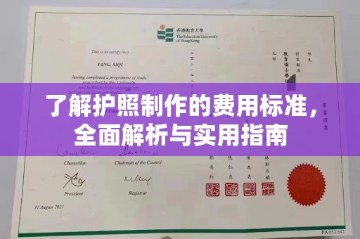 浑南了解护照制作的费用标准，全面解析与实用指南