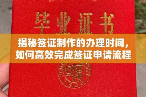 浑南揭秘签证制作的办理时间，如何高效完成签证申请流程